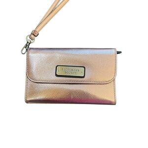 Victoria's Secret Metallic Rose Gold Wristlet